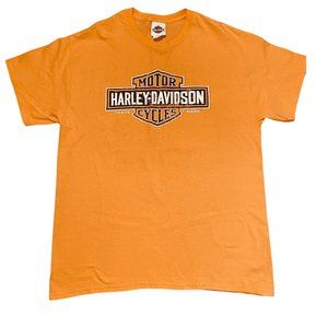 Harley Davidson Motorcycles 2015 Logo Carolina Coast Wilmington NC T-Shirt L